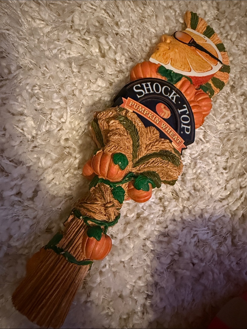 Shock top beer tap handle Pumpkin Wheat 🎃 🌾 Fall Flavor